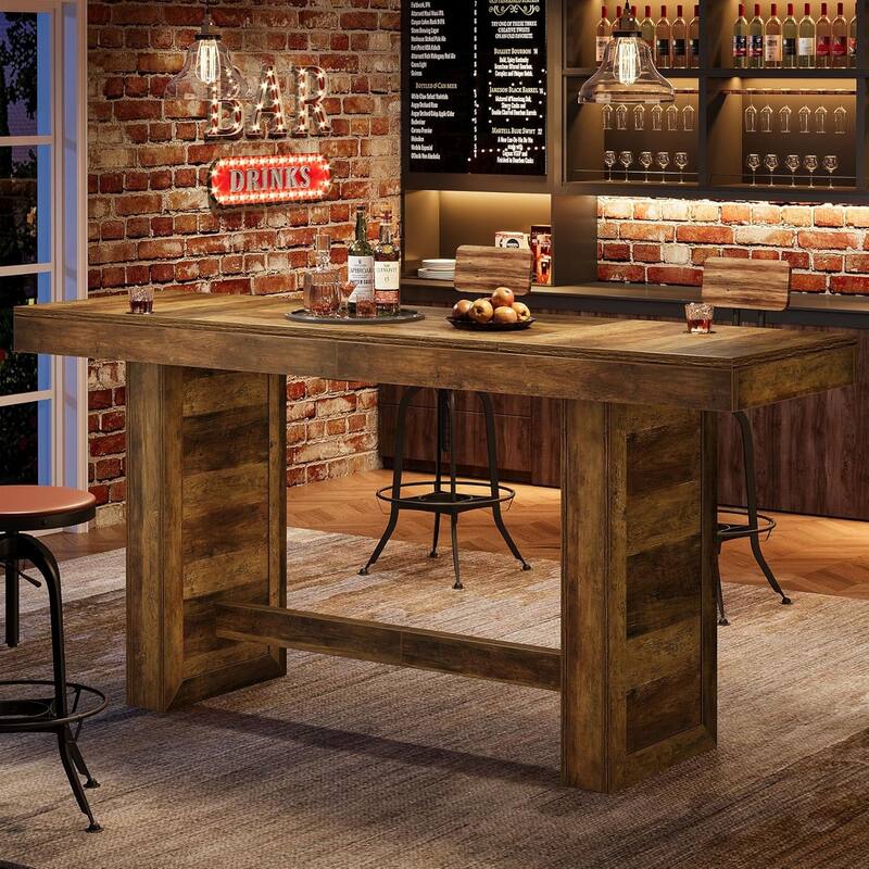70.9-Inch Extra Long Bar Table for Kitchen Dining Room Home Bar Bistro