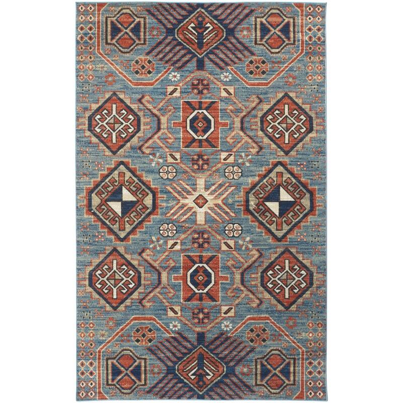 Voqiz Power Loomed Distressed Abstract Stain Resistant Area Rug By HomeRoots - 12' x 15'