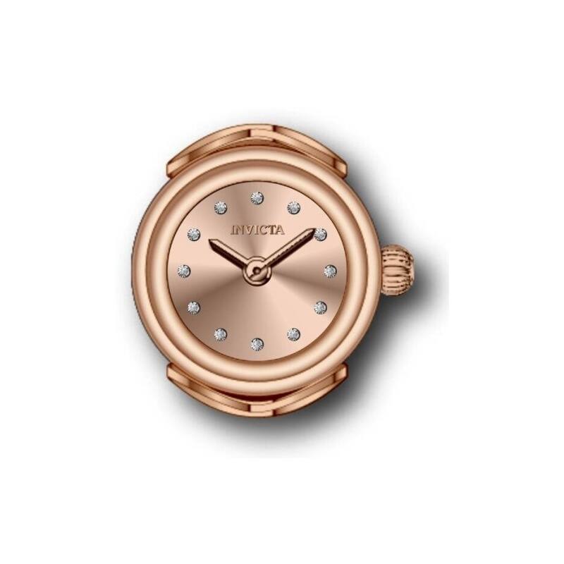 Invicta Women's 48575 Mini Quartz 2 Hand Rose Gold Dial Ring Watch - Rose Gold