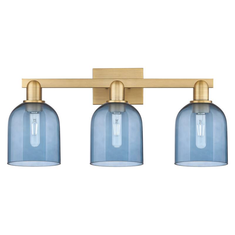Innovations Lighting Endless Possibilities Arcadia - Bella - 3 Light 25" Bath Vanity Light - Blue/Brushed Brass