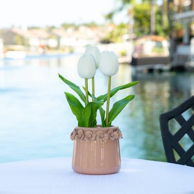 Real-touch Tulips in 4.75" Floral Pot - ONE-SIZE