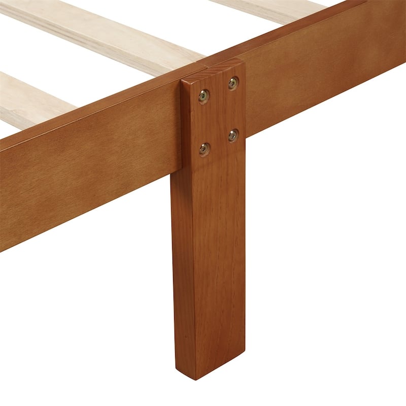 Harper & Bright Designs Wood Twin Sleigh Bed with Headboard and Footboard