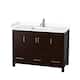 Option Espresso / White Cultured Marble Top / Brushed