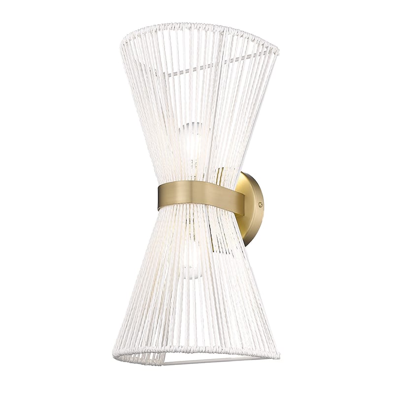 Avon 8" Wide 2-Light Wall Sconce with Rope Shade - N/A