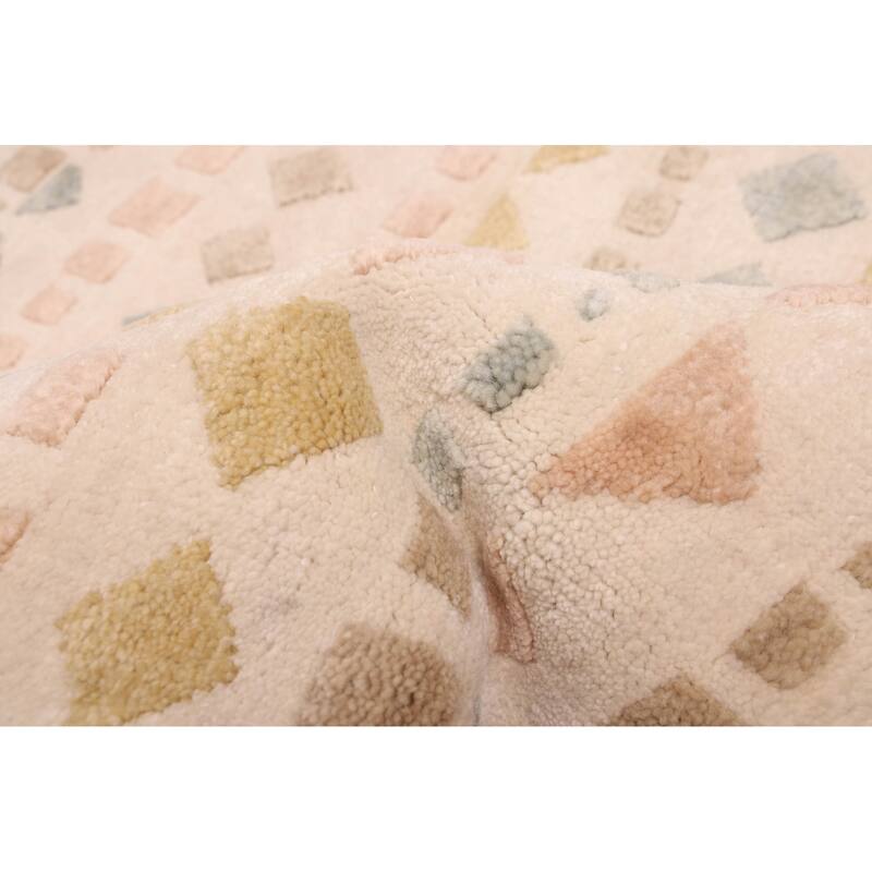 ECARPETGALLERY Hand-knotted Tangier Ivory Wool Rug - 7'10 x 9'8