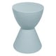 preview thumbnail 5 of 143, Boyd Round Side Table with Ribbed Design Base - Accent Hourglass End Table with Removable Lid for Living Room & Bedroom Dusty Blue
