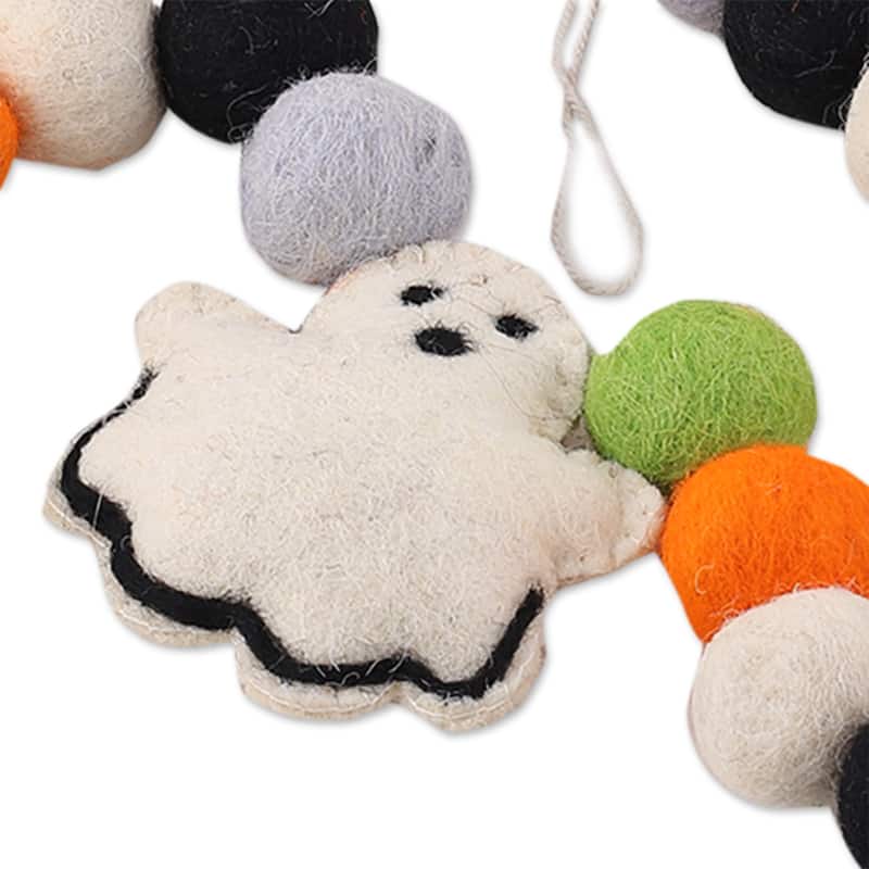 Novica Handmade Spooky Sweetness Wool Felt Garland