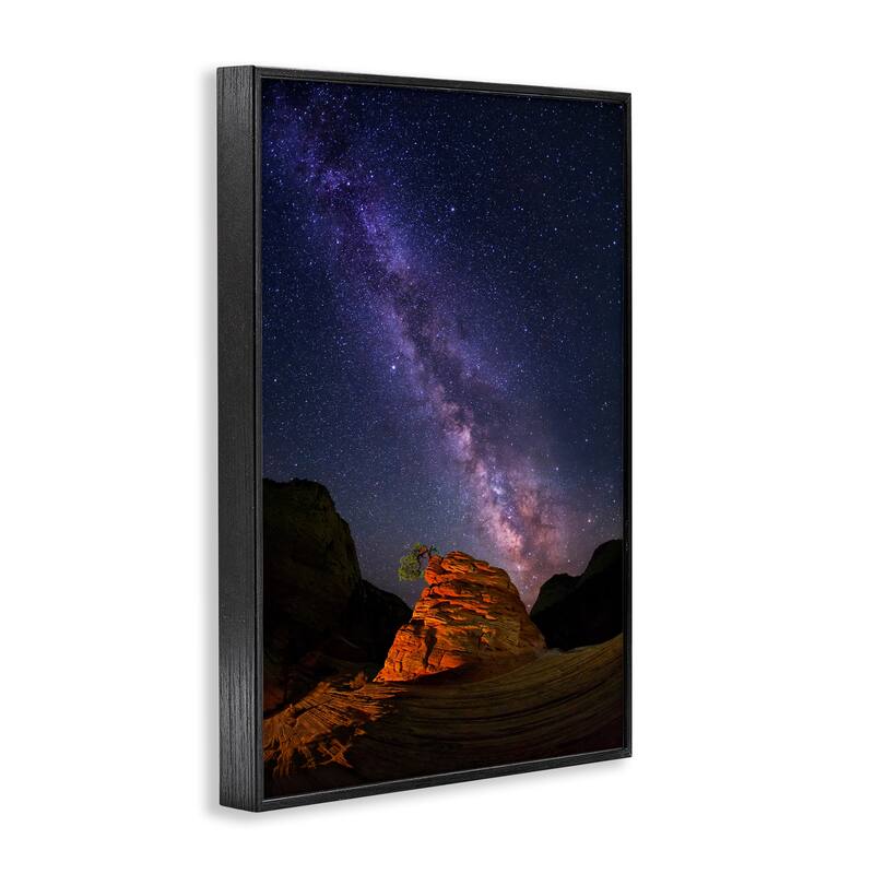 Stupell Milky Way Stars over Canyon Framed Giclee Art Design By Royce Bair