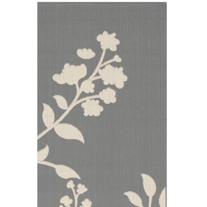 SAFAVIEH Courtyard Luann Botanical Indoor/ Outdoor Waterproof Patio Backyard Rug