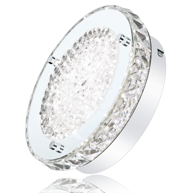 LED Crystal Ceiling Light LED Flush Mount Ceiling Light 3000K/4000K/5000K - 8.66''