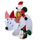 preview thumbnail 2 of 8, Costway 7 FT Tall Inflatable Polar Bear with Penguin Gift Bags & Gift - See Details