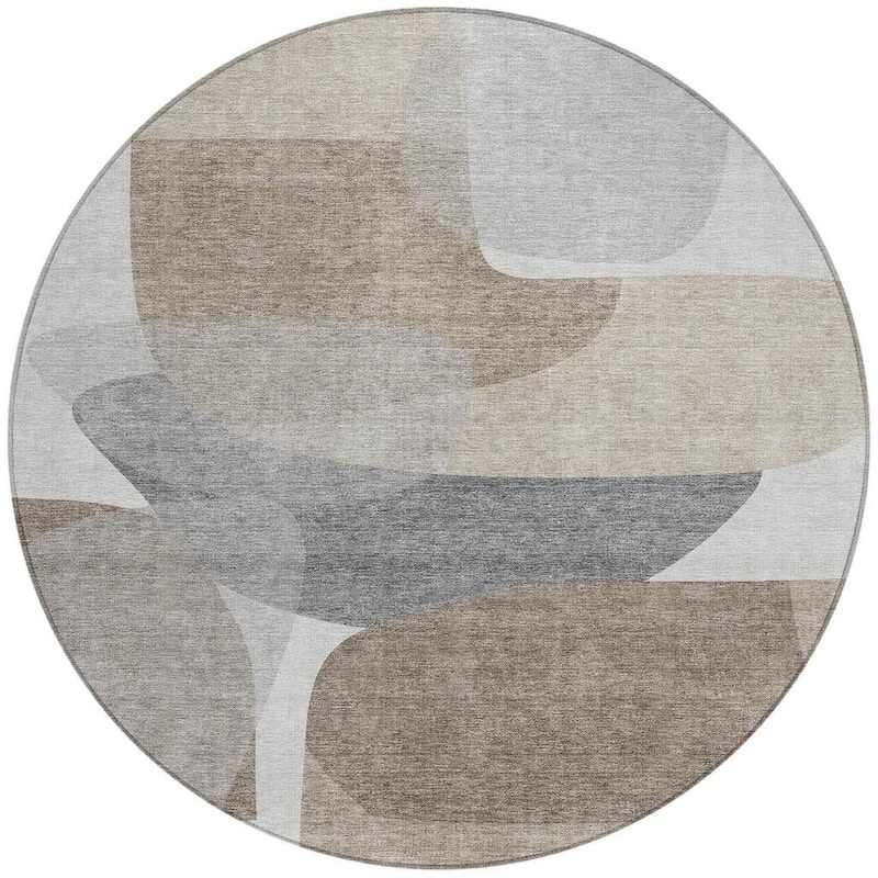 HomeRoots Abstract Transitional Rectangle Outdoor Rug