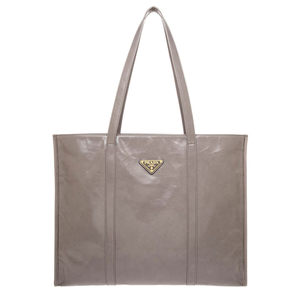 Prada Large Leather Tote Bag