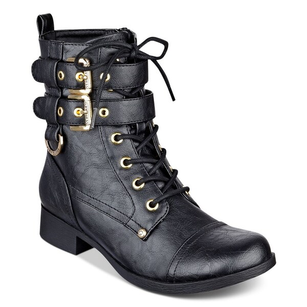 guess black combat boots