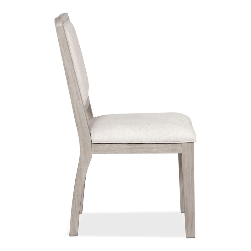 Furniture of America Billet Modern Natural Oak Wood Upholstered Side Chair (Set of 2)