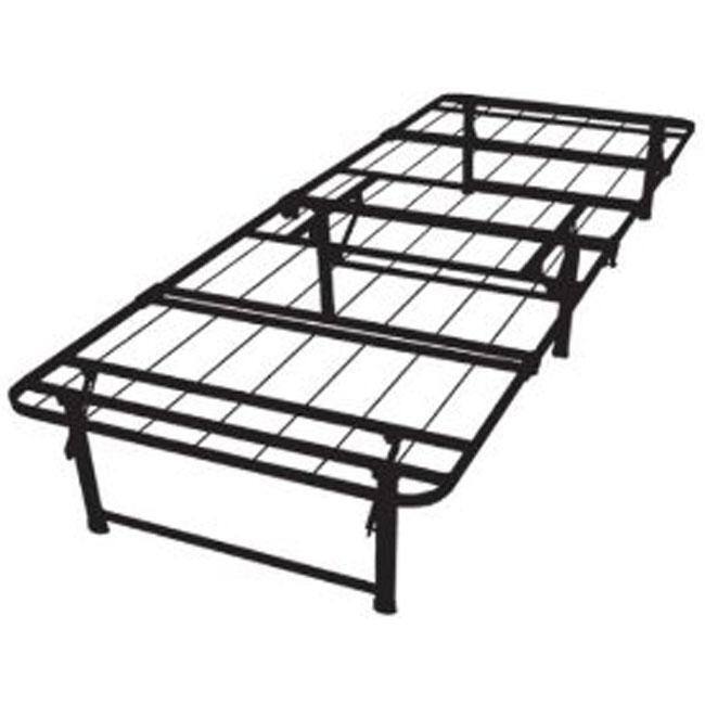 Twin-size Steel Folding Metal Platform Bed Frame - Black