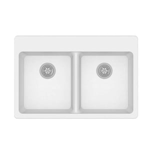 MILOSEN Double Bowl Kitchen Sink 33 X 22 X 9 Inch, Drop In 304 - View #3