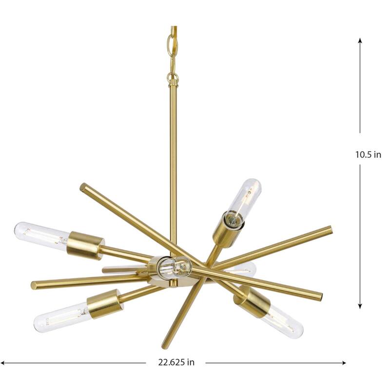 Progress Lighting Astra 6 Light 23" Wide Sputnik Chandelier