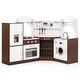 preview thumbnail 2 of 7, Toddler Kitchen Playset with Ice Maker Microwave Oven Sink and Washing Machine for Kids - 16.5" x 11.5" x 37"
