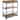 Industrial Rolling Bar Cart with Wine Storage Rack - 35-Inch