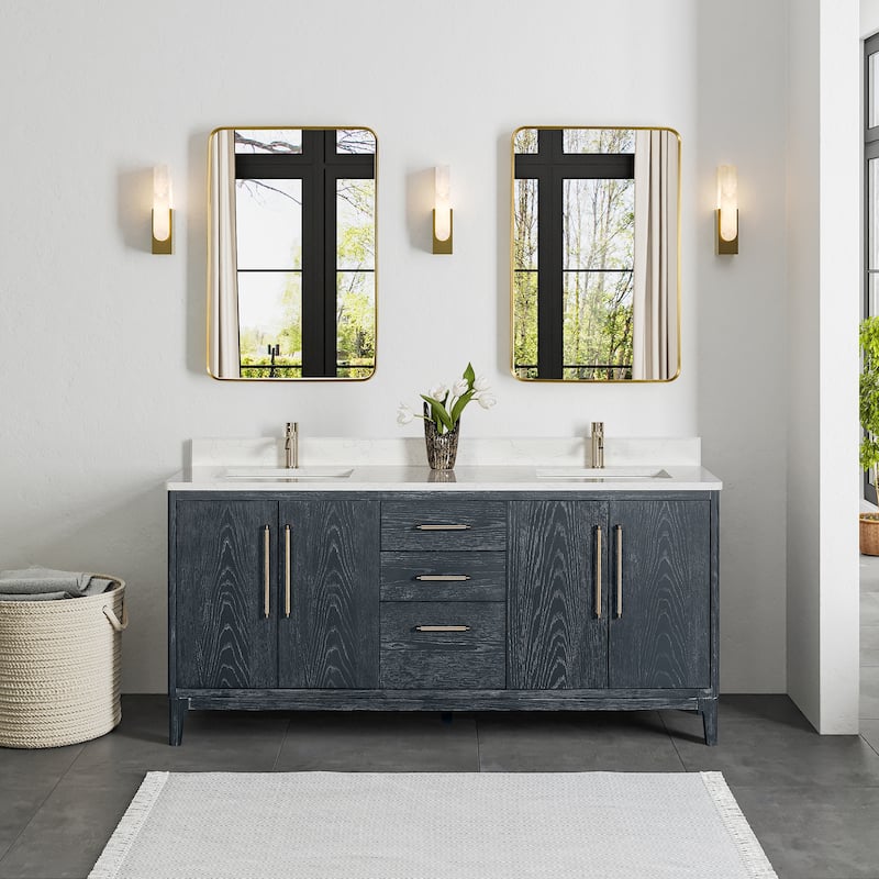 Miseno MV-NM-GARA72-GWT Gara 72" Free Standing Double Basin Vanity Set