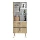 preview thumbnail 6 of 5, Tall Dresser for 2-Drawer Bedroom White / Macadamia