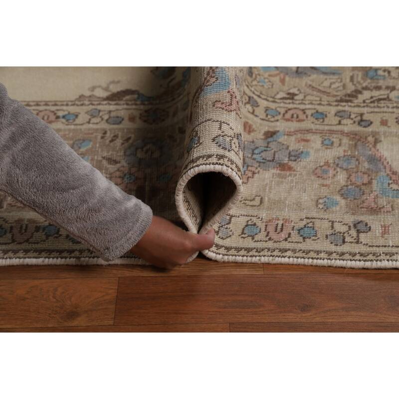 Medallion Tabriz Persian Area Rug Floral Handmade Wool Carpet - 8'0"x 11'3"