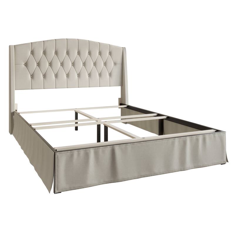 CraftPorch 3 Piece Bedroom Nightstands Set Classic Button Tufted Bed