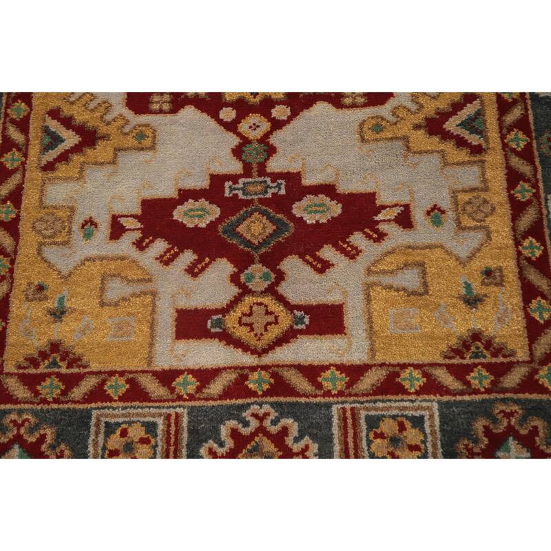 Hand Knotted Oriental 100% Wool Carpet Traditional Geometric Beige & Ivories Viss Area Rug - 5' 9'' X 4' 0''