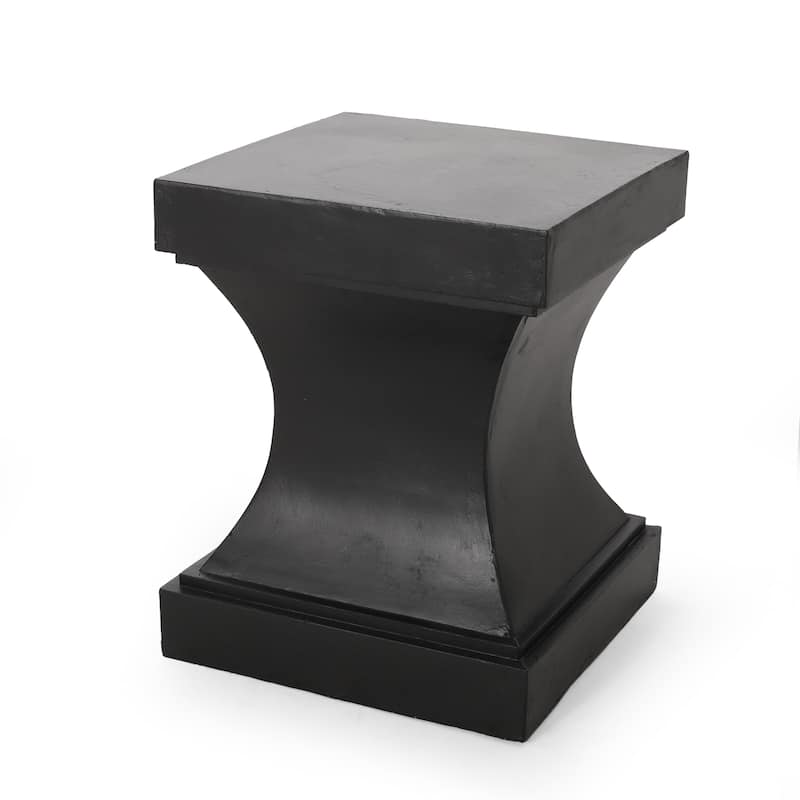 17.25" Modern Squre Side Table with Simple and Clean Pedestal Design for Living Room or Bedroom