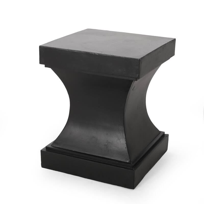 Adelberg Indoor Modern Lightweight Concrete Side Table by Christopher Knight Home - Matte Black