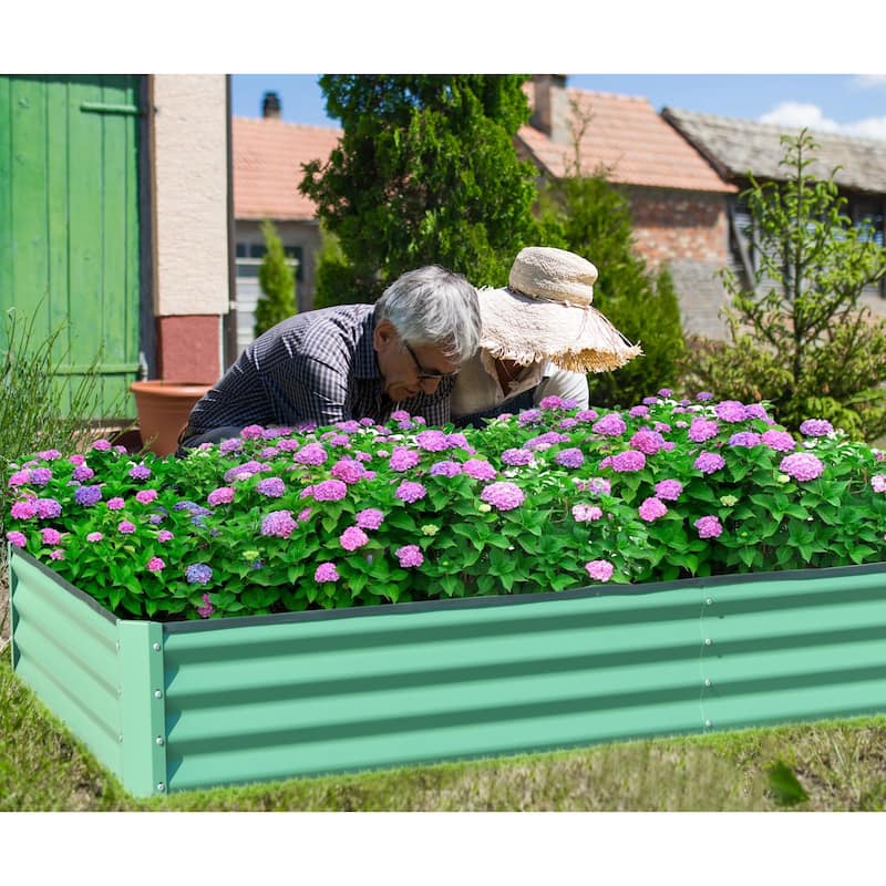 Courtyard Garden Planting Beds Vegetable Planting Beds with Open-Ended Base and Support Rods for Gardening Vegetables Fruits