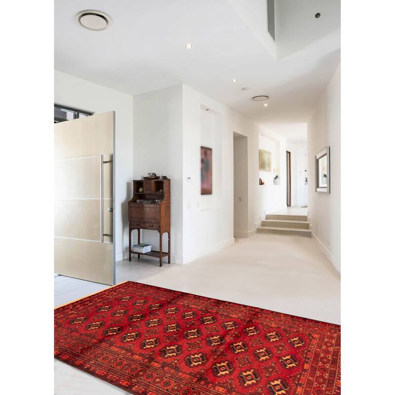 Teimani Red Rug 3'9" x 6'7" - 3'9 x 6'7