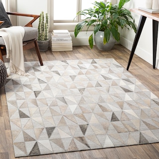 Urocyon Modern Viscose/Hair-On-Hide Handmade Area Rug