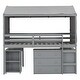 preview thumbnail 4 of 33, Twin Size House-Shaped Wood Bed Low Loft Bed with Desk & Shelf, Unique Kids Bed Tent Bed with Drawer and Roof for Boys Girls