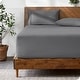 preview thumbnail 1 of 3, Bare Home Ultra-Soft Microfiber 22 Inch Extra Deep Pocket Fitted Sheet California King - Grey