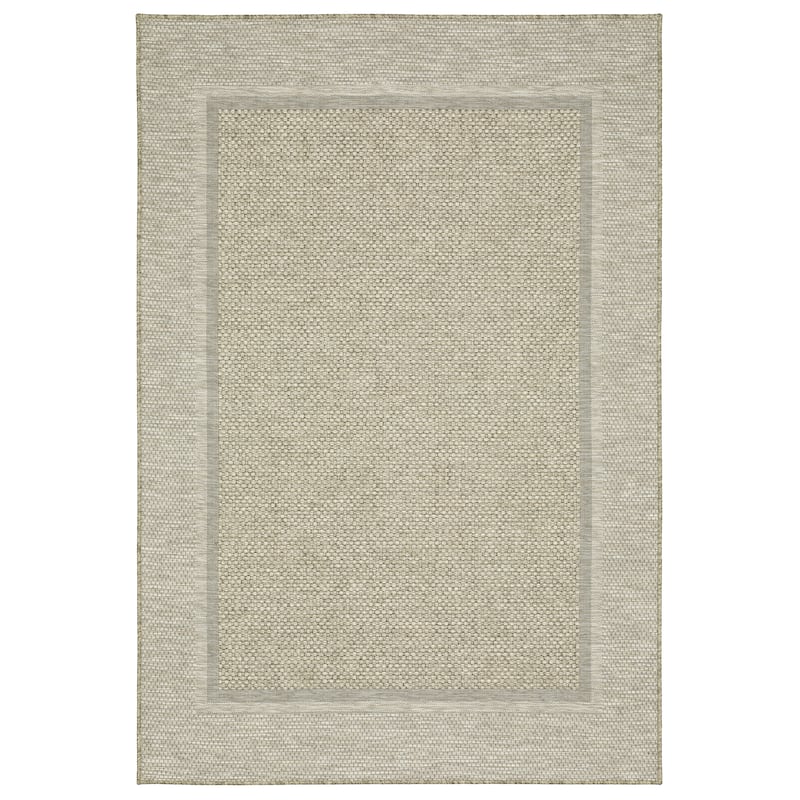 Sevran Beige Black Border Casual Area Rug