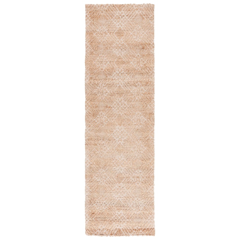 SAFAVIEH Natural Fiber Rosalind Casual Jute Rug - 2'3" x 8' Runner - Natural/Ivory