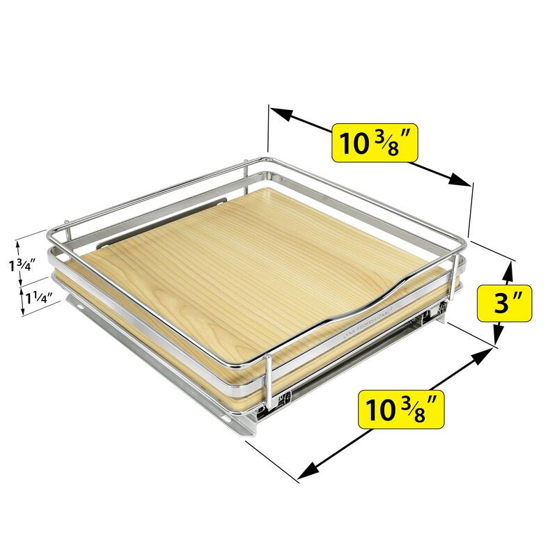 LYNK PROFESSIONAL® Élite™ Pull Out Spice Rack Organizer for Cabinet - 10-1/4 inch Wide - Lifetime Ltd Warranty, Wood