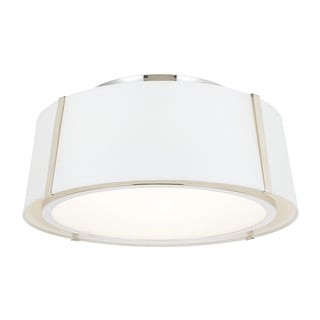 Fulton 3 Light Polished Nickel Ceiling Mount - 18'' W x 8'' H