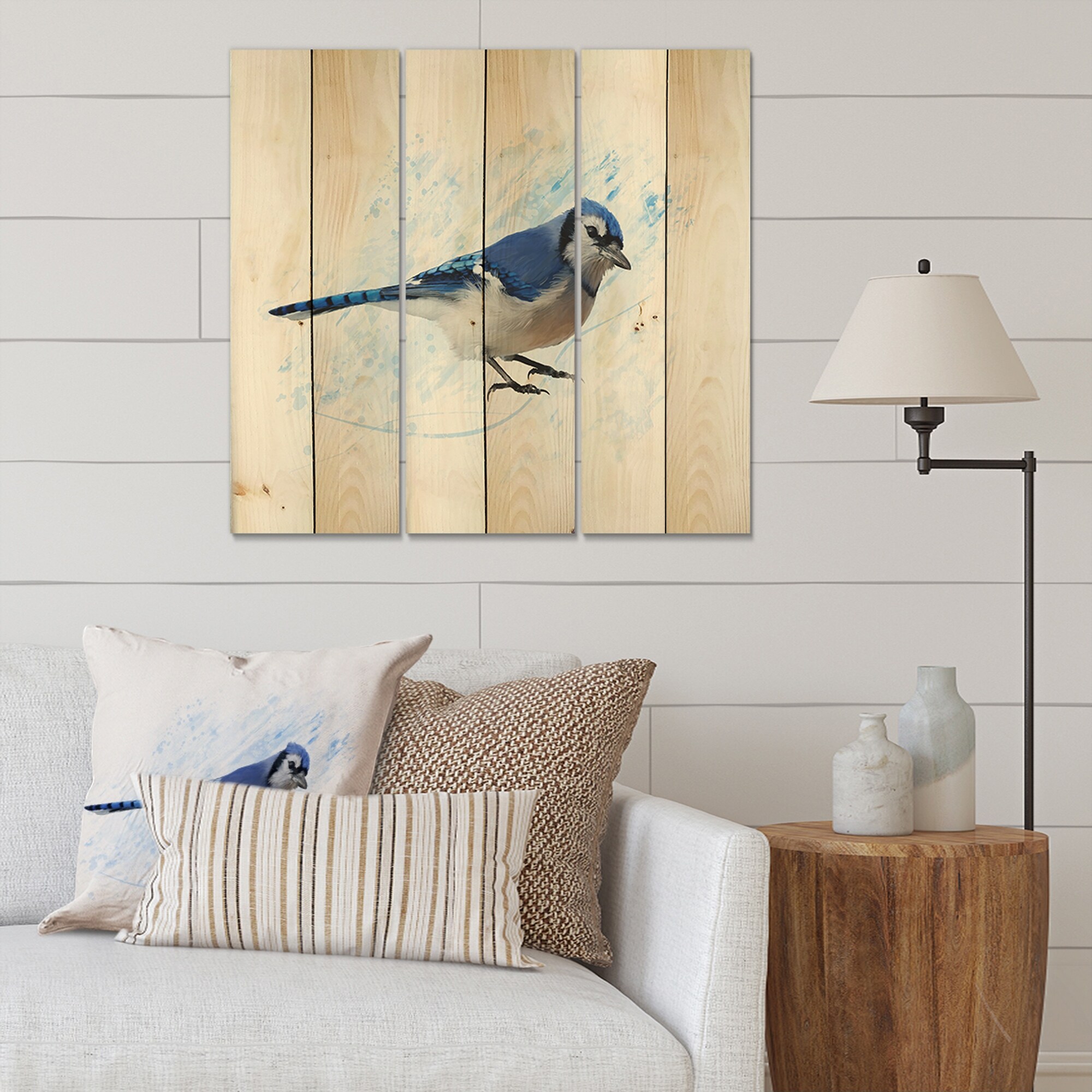Designart 'Vintage Blue Jay Bird' Traditional Print on-image