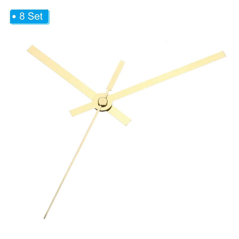 Clock Hands Kit, 8 Set Aluminum Wall Clock Hands Parts Replacement , Gold, A14 - Gold