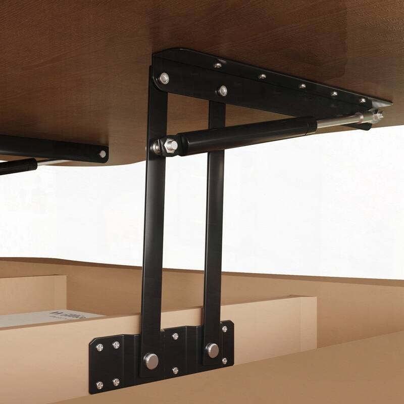 Lift Top Coffee Table with Fluted Panel Hidden Storage