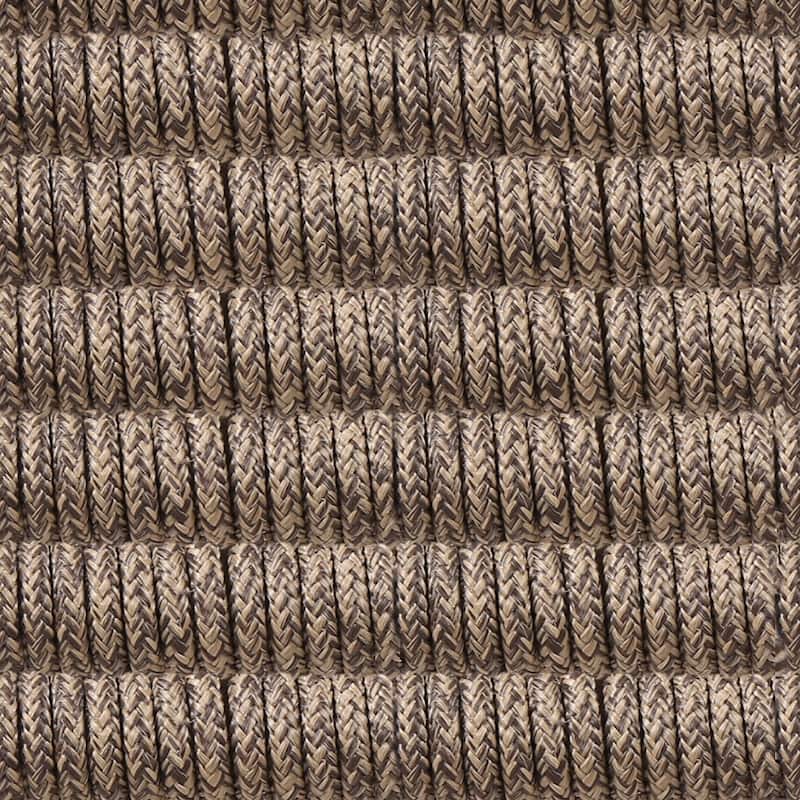 Solid Eucalyptus Wood and Rope 5 Piece Round Outdoor Dining Set