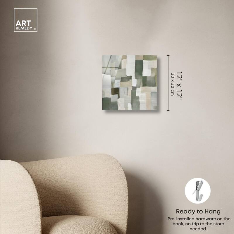 Pale Jade Green I Acrylic by Art Remedy, Ready to Hang