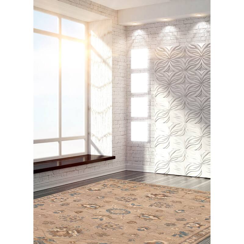 ECARPETGALLERY Hand-knotted Jules Serapi Grey, Taupe Wool Rug - 9'0 x 11'10