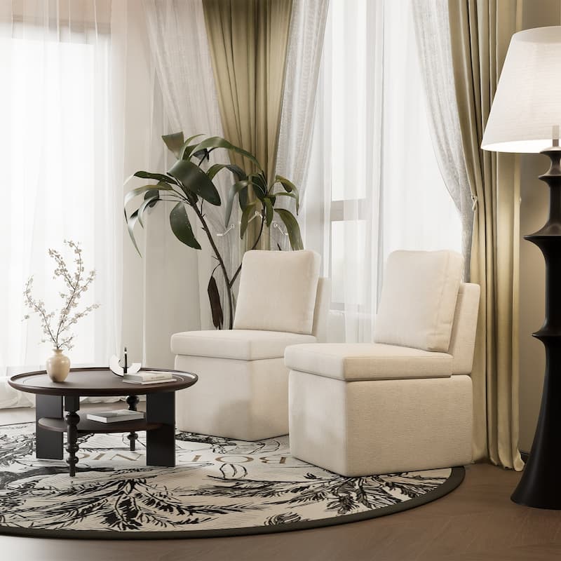 Modern Upholstered Dining Chair with Storage