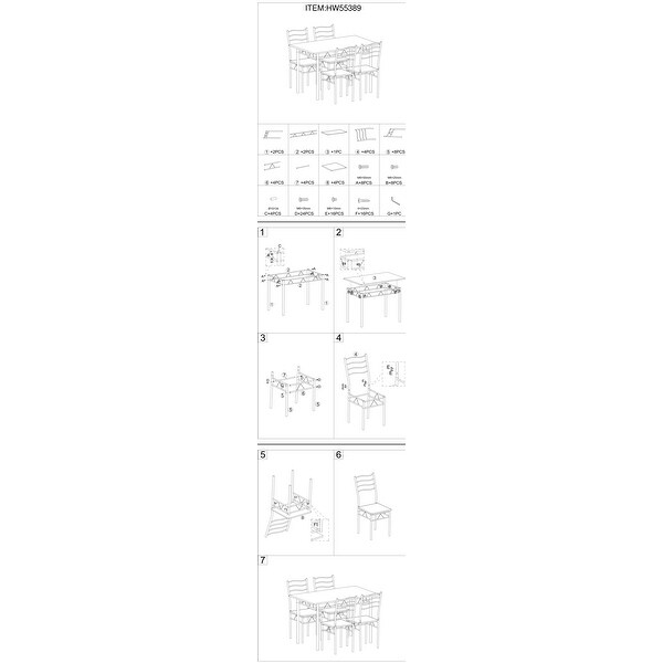 Shop Costway 5 Piece Dining Table Set with 4 Chairs Wood ...