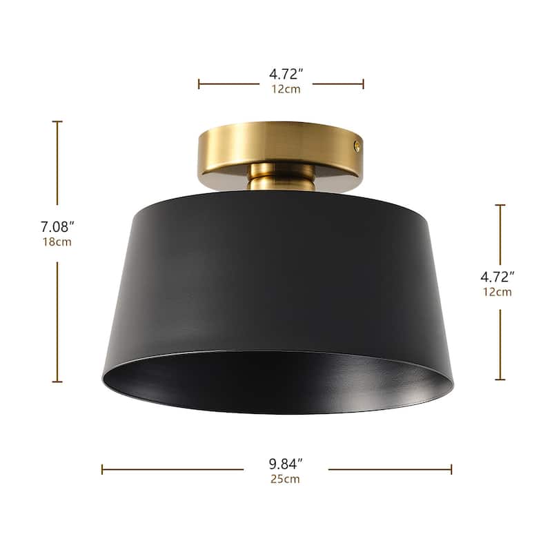 Farmhouse Semi Flush Mount Ceiling Light Fixture for Porch Hallway Passway