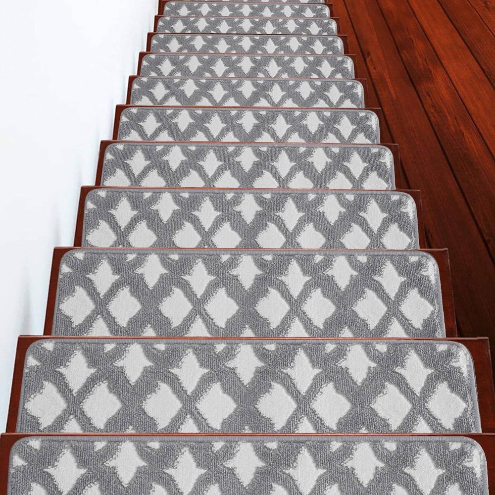 SUSSEXHOME Floral Collection Stair Treads 9 in. x 28 in.
